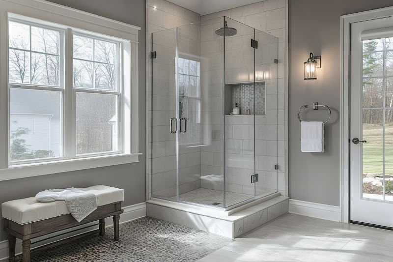 Stylish Shower with Bench